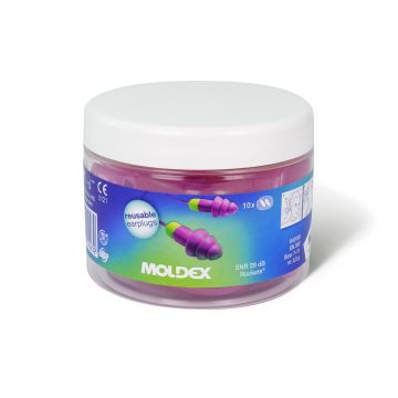 Boîte de 10 bouchons d'oreilles réutilisable, rockets, MOLDEX