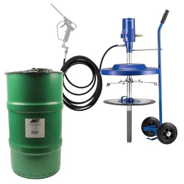 Pack surpresseur de graissage pneumatique tuyau 10 mètres PRESSOL + fût graisse OMNIPLEX EP2 50 Kg
