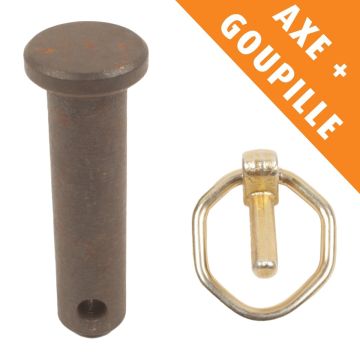 Goupille + axe de fixation pour dent de herse rotative Amazone, 08083100 - 0224200 - DG086, pièce interchangeable