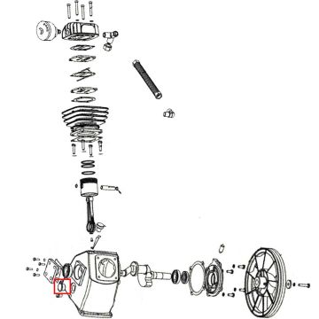 Voyant d'huile avec joint, pour compresseur wbm25, WD20007, PRODIF EXPERT