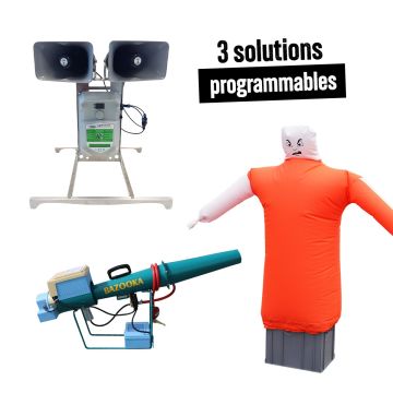 Pack effaroucheurs programmables : Avitrac + Bazooka + Scare Guard
