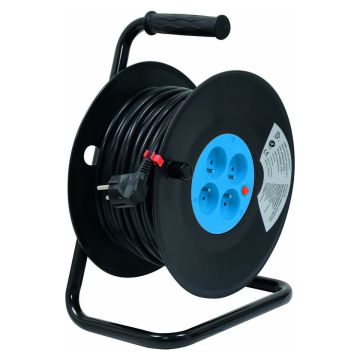 Enrouleur électrique tambour 270 mm, pouissance 3000W - 1000W, câble 3G1,5mm² 40 mètres