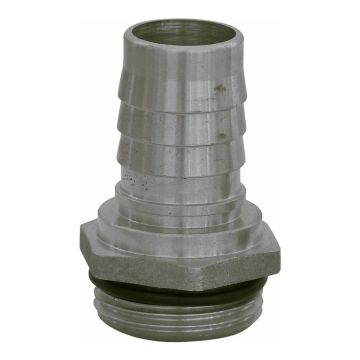 Raccord cannelé 1"G/M acier pour tuyau Ø25mm, PIUSI