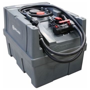 Citerne de ravitaillement GASOIL 200 litres, avec pompe 12V et pistolet manuel 40l/min, sans capot, STILKER