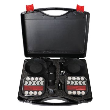 Kit de signalisation arrière sans fil à LED magnétique 12V avec CANBUS, 4 fonctions, 9 heures d'autonomie