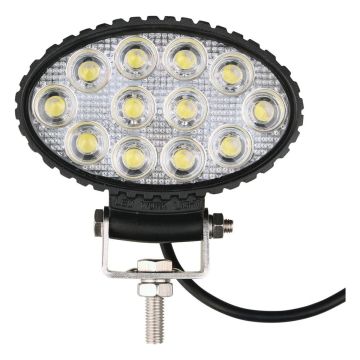 Phare de travail ovale 12 LED 36W, lumens 2400