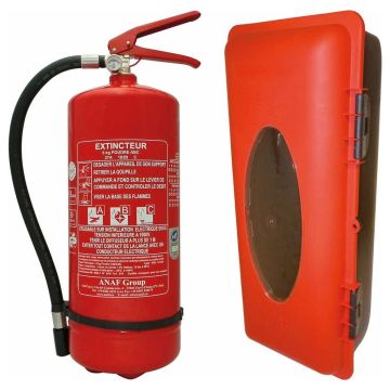 Extincteur à poudre ABC 6kg à pression permanente avec coffre