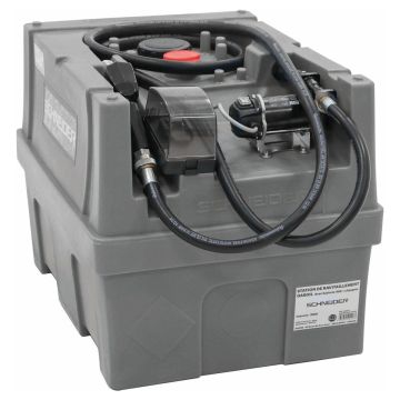 Citerne de ravitaillement Gasoil, GNR, Fuel PE 200 litres, avec kit pompe à gasoil et plateforme 20V Li-ion sans batterie, SCHNEIDER