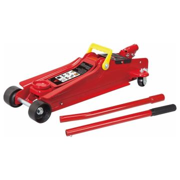 Cric rouleur 2T extra bas, hauteur 85x380mm, longueur 560mm, DRAKKAR