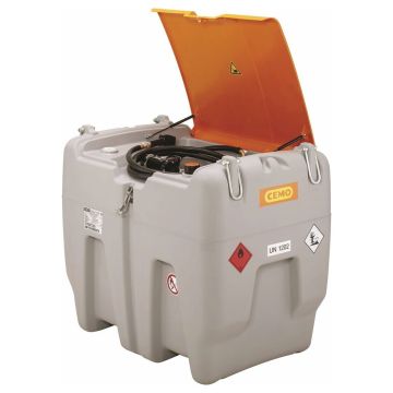 Cuve de ravitaillement GASOIL 620 litres, avec kit pompe 12V 45 l/min et pistolet automatique