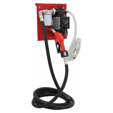 Station murale de transfert gasoil auto-amorçante 230V, débit 100 l/min avec pistolet automatique, volucompteur digital et filtre, DRAKKAR