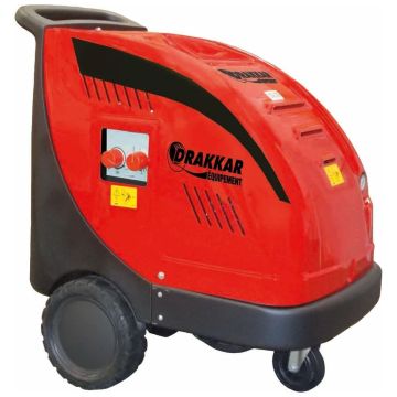 Nettoyeur haute pression eau chaude DRAKKAR, 230V, 160 bar, débit 9 l/min - 540 l/h, système total stop avec flexible 20 mètres
