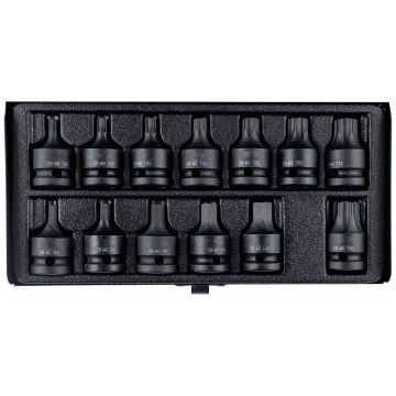 Coffret de 13 douilles à choc de 1/2" 6 pans et Torx®, STILKER