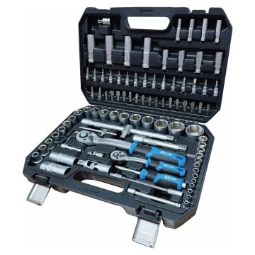 Coffret de 108 douilles 1/4" et 1/2", STILKER