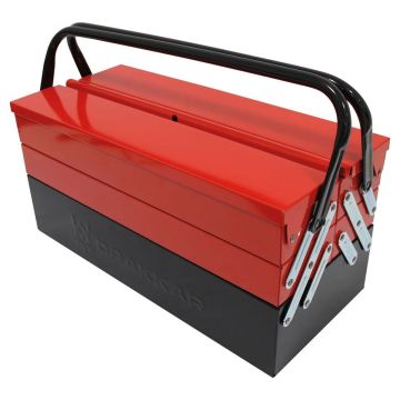 Caisse à outils métallique 5 compartiments 450x200x220 mm, DRAKKAR