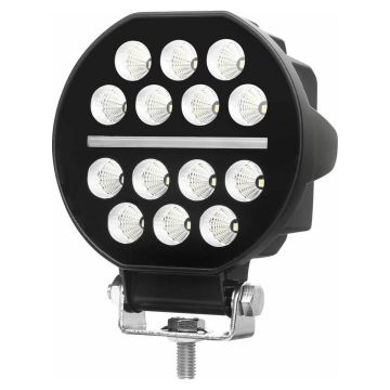 Phare de travail rond 12/24V 20W 1700 lumens, double fonction BLACK SERIES