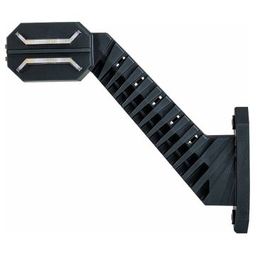 Feu de gabarit LED 12/24V rouge/blanc/orange déporté coudé 200mm, côté droit