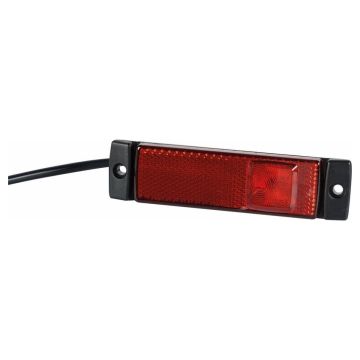 Feu de position LED rectangle 10/30V rouge à fixer