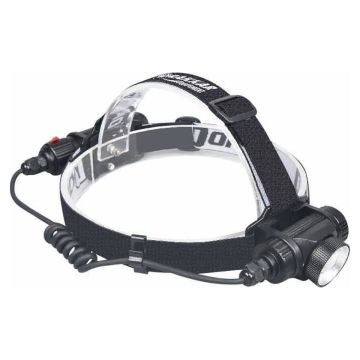 Lampe frontale LED 1500Lm rechargeable, batterie déportée, DRAKKAR