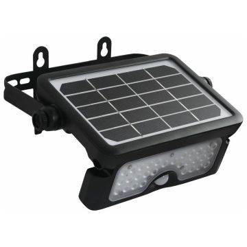 Projecteur LED solaire 500 lumens 5W avec détecteur autonomie 30h, pliable