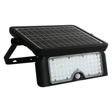 Projecteur LED solaire 1150 lumens 10W avec détecteur autonomie 30h, pliable