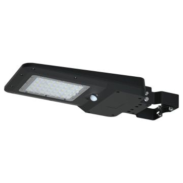Lampadaire solaire LED 3000 lumens 25W avec détecteur, autonomie 30h