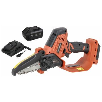 Pack élagueuse sans fil 20V, guide 10 cm, avec batterie 4Ah et chargeur 3A, SCHNEIDER