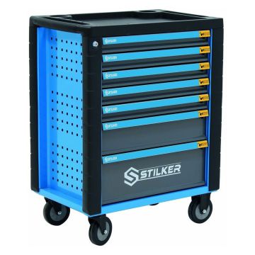 Servante d'atelier 7 tiroirs avec 273 outils, fermeture centralisée et poignée ergonomique, STILKER