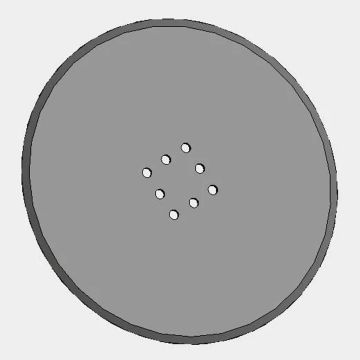 Coutre-circulaire plat Ø520 - 8 trous, TCS-DIS-528, pour semoir AGRISEM Tri-o-Sem