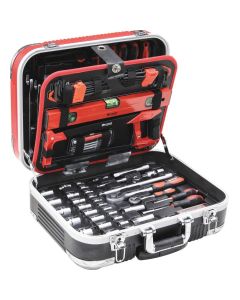 Mallette de d&eacute;pannage sur roues, 133 pi&egrave;ces, 1/4&rdquo; + 1/2&rdquo;, DRAKKAR