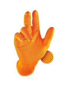Bo&icirc;te de 50 gants jetables XL - Nitrile - Grippaz, textur&eacute;s int&eacute;rieur et ext&eacute;rieur, non poudr&eacute;s