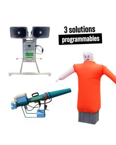 Pack effaroucheurs programmables : Avitrac + Bazooka + Scare Guard